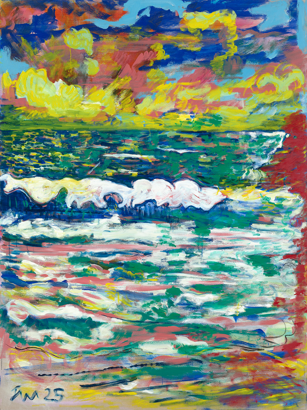 Jon Merz «Plage rouge après l’orage»